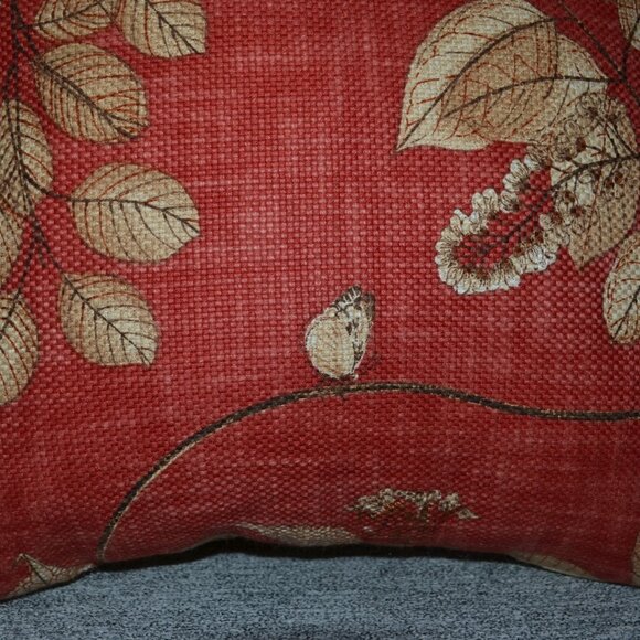 Autumn Leaves Pillow, P/Kaufmann & Robert Allen Designer Fabrics, Handcrafted - Picture 5 of 13